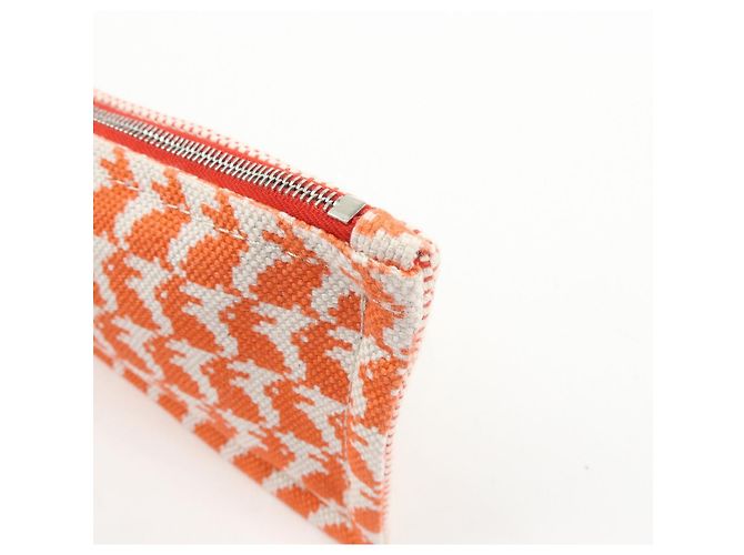 Hermès HERMES Ecole PM Sobre Plano de Algodón Animaux Pixel Orange Red - vista 10