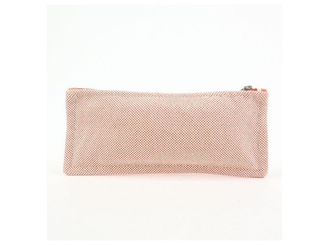 Hermès HERMES Ecole PM Sobre Plano de Algodón Animaux Pixel Orange Red - vista 2