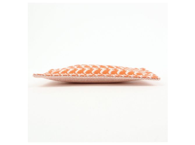 Hermès HERMES Ecole PM Sobre Plano de Algodón Animaux Pixel Orange Red - vista 5