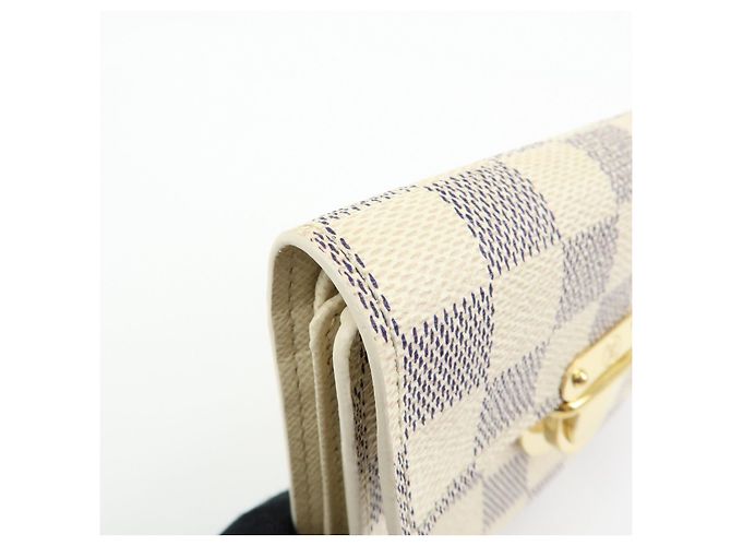 Louis Vuitton Damier Azur Compact Wallet Portefeuille Koala N60013 - vista 11