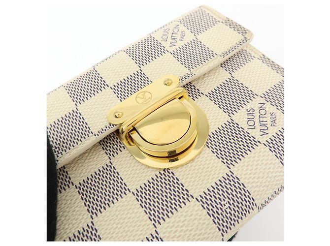 Louis Vuitton Damier Azur Compact Wallet Portefeuille Koala N60013 - vista 12
