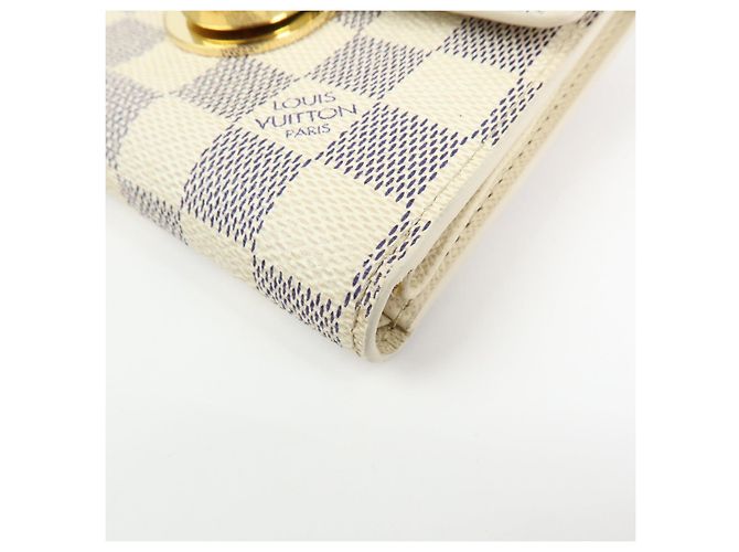 Louis Vuitton Damier Azur Compact Wallet Portefeuille Koala N60013 - vista 7