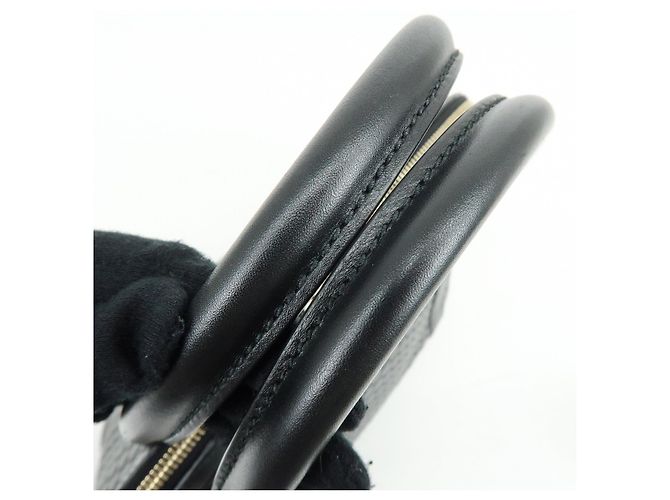 GUCCI Borsa a mano e a tracolla 2WAY in pelle Micro Guccissima Nero 449663 - vista 9