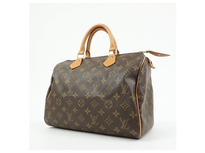 Louis Vuitton Monogram Speedy 30 Boston Bag Hand Bag Brown M41526 - vista 3