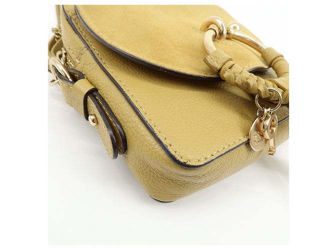 Chloé Borsa a tracolla Chloe See by Chloe in pelle e camoscio con catena Beige - vista 10