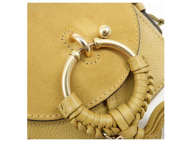 Chloé Borsa a tracolla Chloe See by Chloe in pelle e camoscio con catena Beige - vista 17