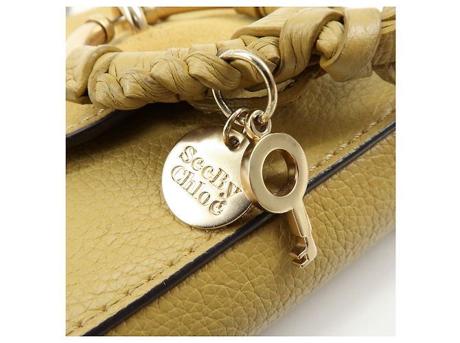 Chloé Borsa a tracolla Chloe See by Chloe in pelle e camoscio con catena Beige - vista 18