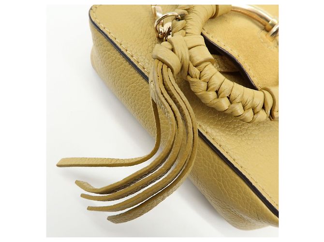 Chloé Borsa a tracolla Chloe See by Chloe in pelle e camoscio con catena Beige - vista 19