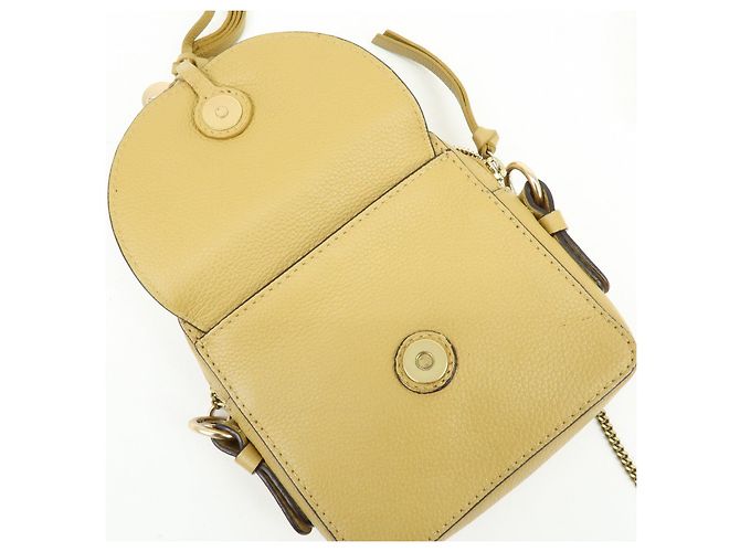 Chloé Borsa a tracolla Chloe See by Chloe in pelle e camoscio con catena Beige - vista 20