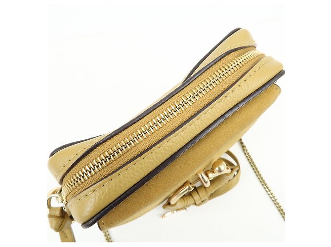 Chloé Borsa a tracolla Chloe See by Chloe in pelle e camoscio con catena Beige - vista 22