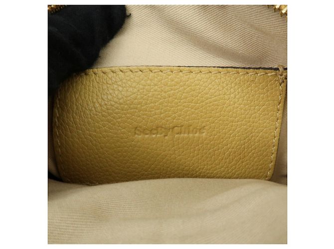Chloé Borsa a tracolla Chloe See by Chloe in pelle e camoscio con catena Beige - vista 24