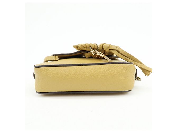 Chloé Borsa a tracolla Chloe See by Chloe in pelle e camoscio con catena Beige - vista 5