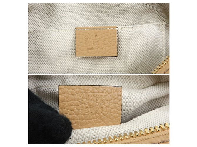 GUCCI SOHO Interlocking G Leather Small Disco Bag Beige 722319 - vista 11