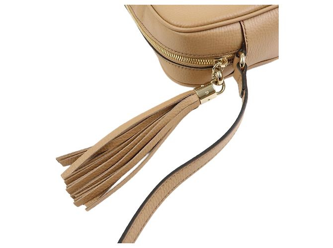 GUCCI SOHO Interlocking G Leather Small Disco Bag Beige 722319 - vista 5