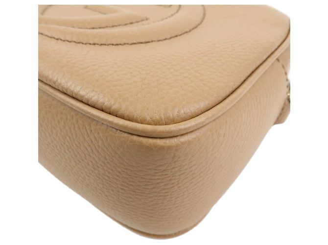 GUCCI SOHO Interlocking G Leather Small Disco Bag Beige 722319 - vista 6