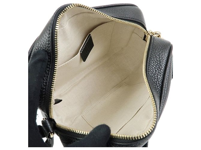 GUCCI SOHO Interlocking G Leather Small Disco Bag Black 308364 - vista 10