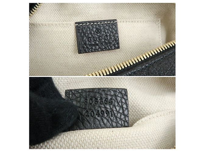 GUCCI SOHO Interlocking G Leather Small Disco Bag Black 308364 - vista 11