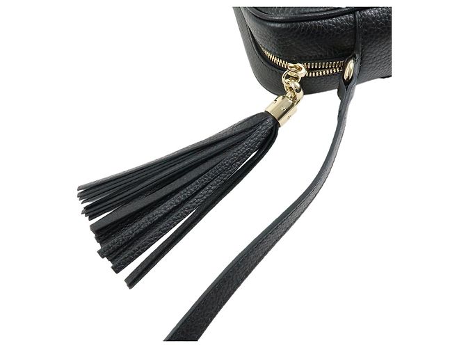 GUCCI SOHO Interlocking G Leather Small Disco Bag Black 308364 - vista 5