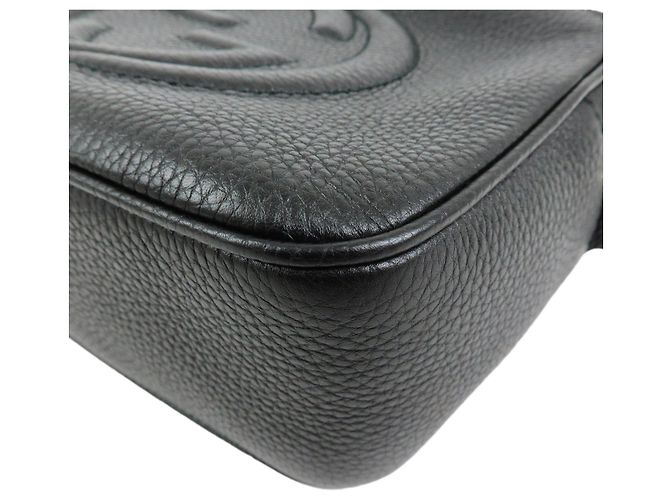 GUCCI SOHO Interlocking G Leather Small Disco Bag Black 308364 - vista 6