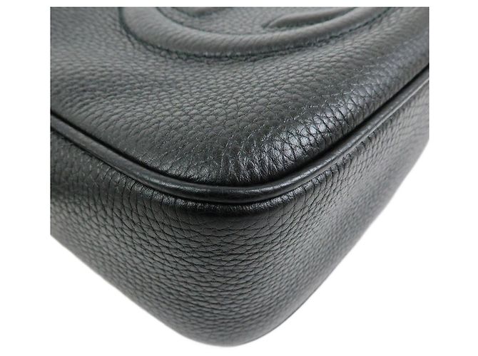 GUCCI SOHO Interlocking G Leather Small Disco Bag Black 308364 - vista 7