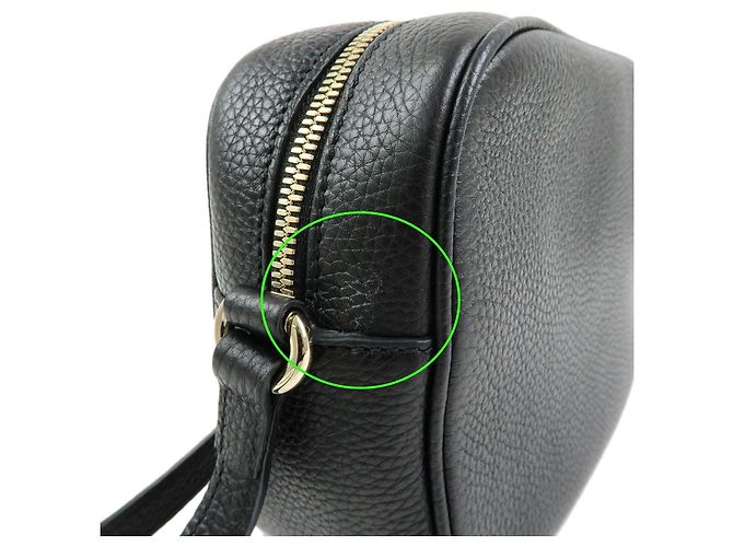 GUCCI SOHO Interlocking G Leather Small Disco Bag Black 308364 - vista 8