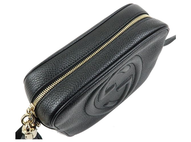 GUCCI SOHO Interlocking G Leather Small Disco Bag Black 308364 - vista 9