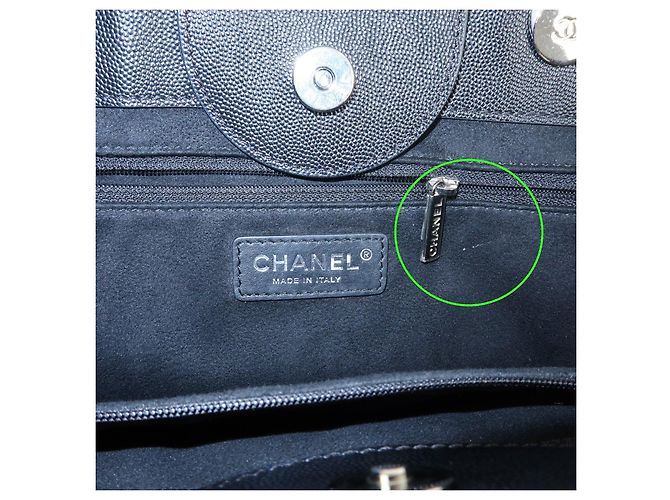 CHANEL Deauville Tote MM Caviarskin Borsa a mano e a tracolla 2WAY A57069 - vista 10