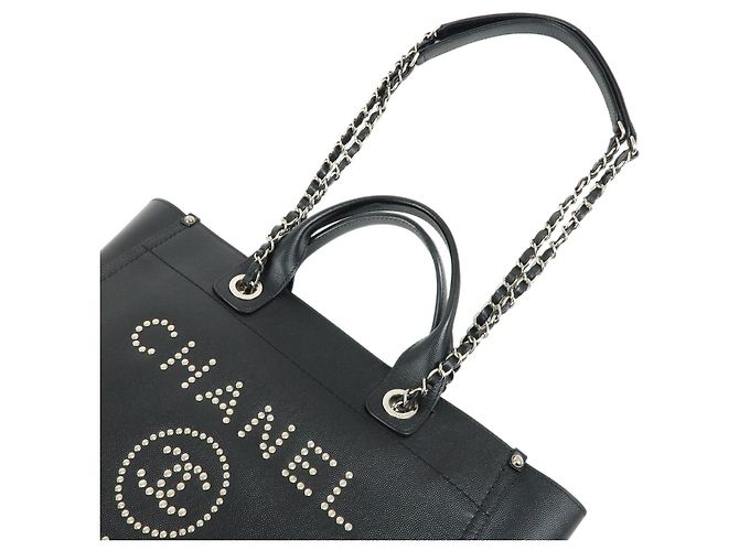 CHANEL Deauville Tote MM Caviarskin Borsa a mano e a tracolla 2WAY A57069 - vista 4