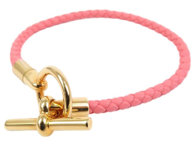 Hermès Bracciale HERMES Glenan H Tresse in Veau Swift Leather Pink - vista 2