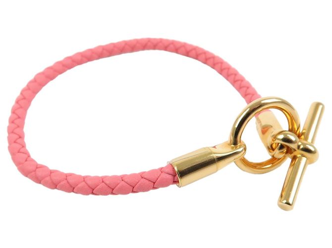 Hermès Bracciale HERMES Glenan H Tresse in Veau Swift Leather Pink - vista 3