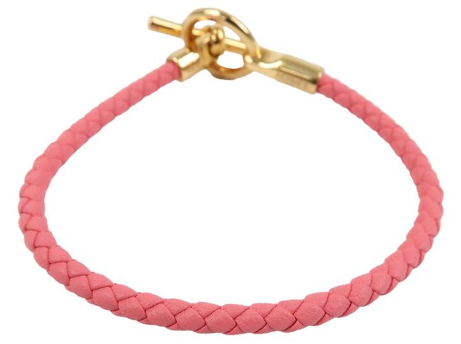 Hermès Bracciale HERMES Glenan H Tresse in Veau Swift Leather Pink - vista 4