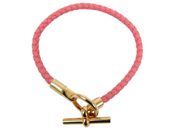 Hermès Bracciale HERMES Glenan H Tresse in Veau Swift Leather Pink - vista 5