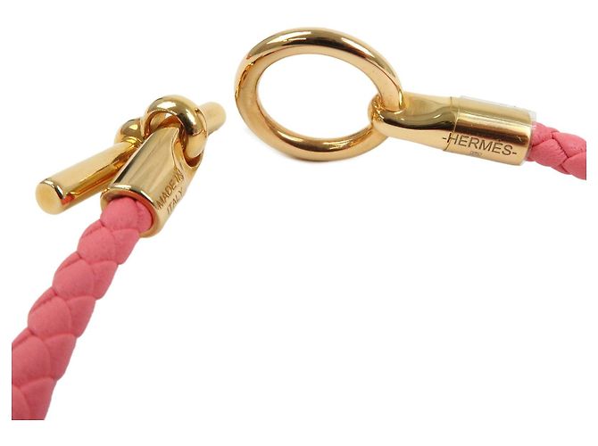 Hermès Bracciale HERMES Glenan H Tresse in Veau Swift Leather Pink - vista 8