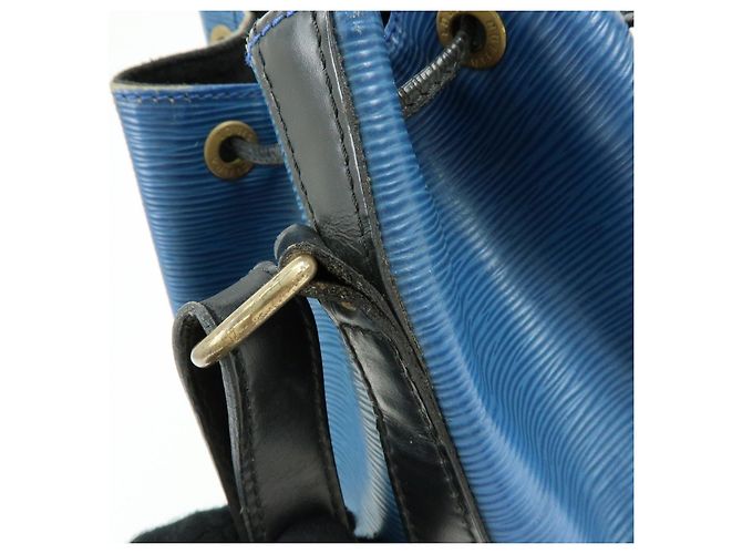 Louis Vuitton Epi Petit Noe Bicolor Shoulder Bag Blue Noir Ｍ44152 - vista 11