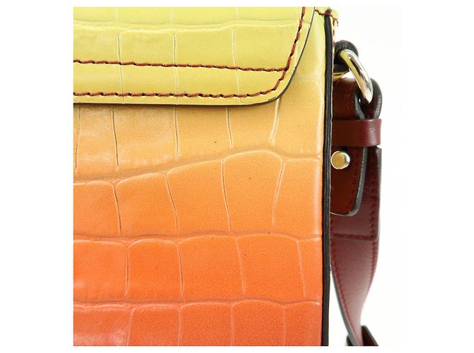 Chloé Borsa 2Way in pelle incisa Chloe C Borsa a tracolla Bordeaux Yellow - vista 20