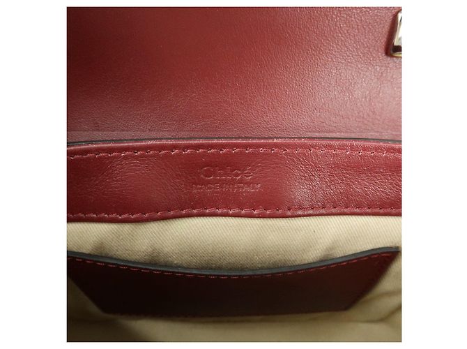 Chloé Borsa 2Way in pelle incisa Chloe C Borsa a tracolla Bordeaux Yellow - vista 24
