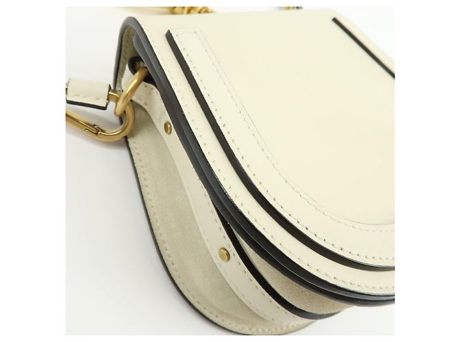 Chloé Borsa a mano e a tracolla 2Way Chloe Nile in pelle e camoscio Bianca - vista 13