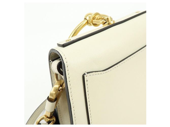Chloé Borsa a mano e a tracolla 2Way Chloe Nile in pelle e camoscio Bianca - vista 16