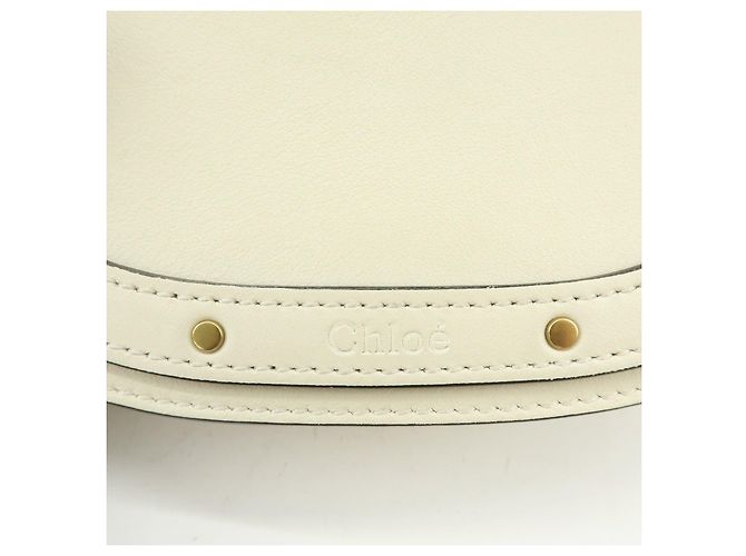 Chloé Borsa a mano e a tracolla 2Way Chloe Nile in pelle e camoscio Bianca - vista 20
