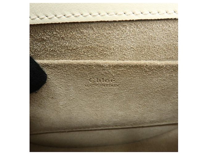 Chloé Borsa a mano e a tracolla 2Way Chloe Nile in pelle e camoscio Bianca - vista 24