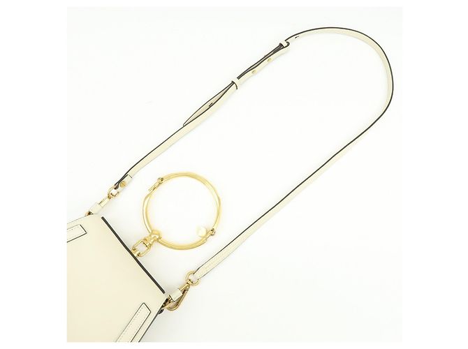 Chloé Borsa a mano e a tracolla 2Way Chloe Nile in pelle e camoscio Bianca - vista 6