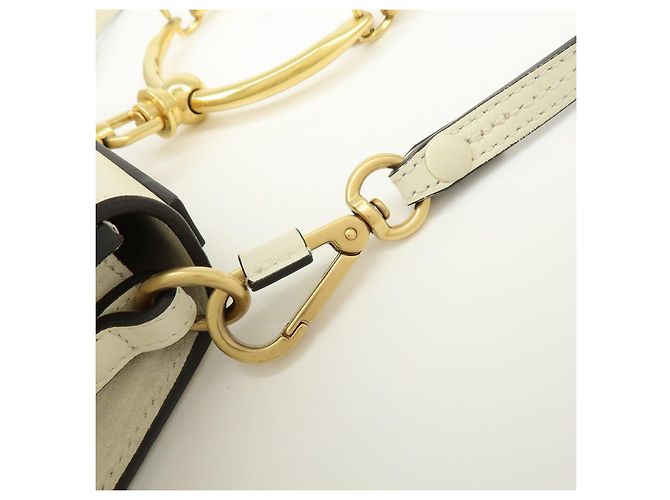 Chloé Borsa a mano e a tracolla 2Way Chloe Nile in pelle e camoscio Bianca - vista 7