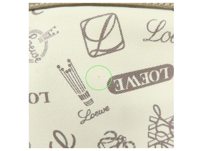 Borsa a tracolla LOEWE Anagram Canvas Suede Leather 160th Beige Blue - vista 19