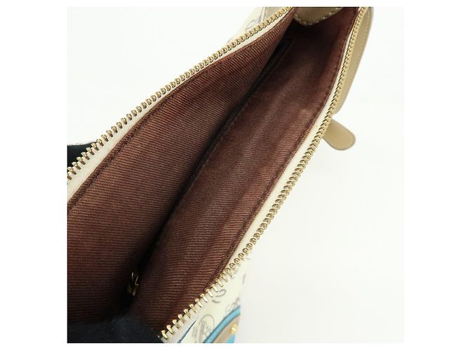 Borsa a tracolla LOEWE Anagram Canvas Suede Leather 160th Beige Blue - vista 21