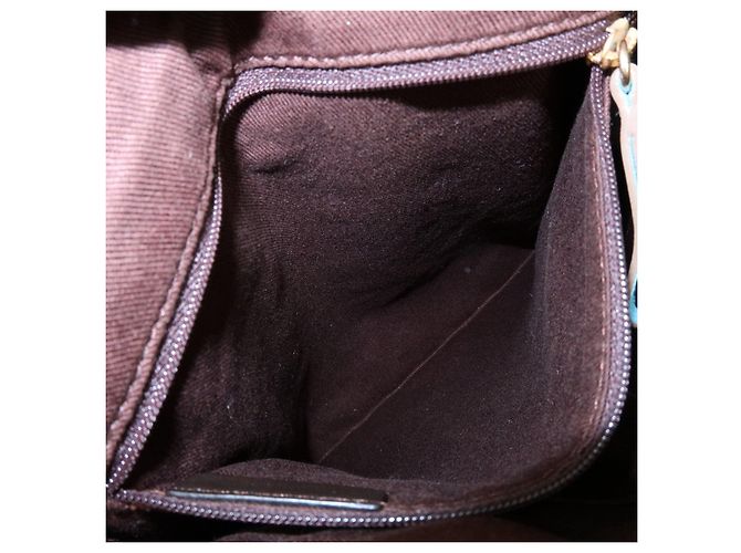 Borsa a tracolla LOEWE Anagram Canvas Suede Leather 160th Beige Blue - vista 23