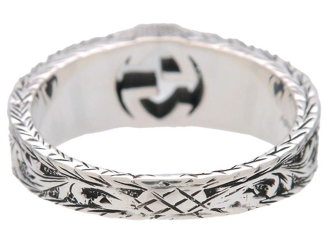 GUCCI Interlocking G Arabesque Ring SV925 Silber #17 US8 EU57 - Ansicht 2