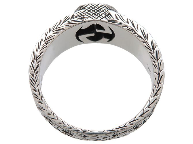 GUCCI Interlocking G Arabesque Ring SV925 Silber #17 US8 EU57 - Ansicht 3