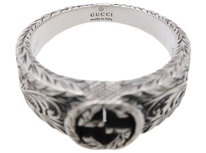 GUCCI Interlocking G Arabesque Ring SV925 Silber #17 US8 EU57 - Ansicht 4