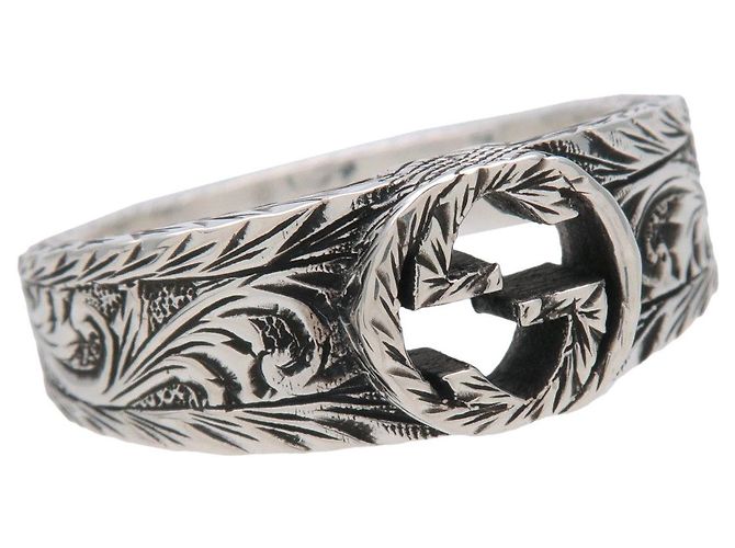 GUCCI Interlocking G Arabesque Ring SV925 Silber #17 US8 EU57 - Ansicht 6