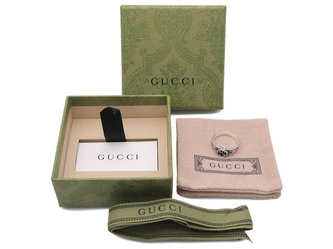 GUCCI Interlocking G Arabesque Ring SV925 Silber #17 US8 EU57 - Ansicht 9